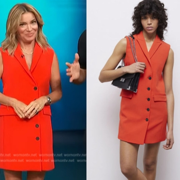 THE KOOPLES Tailored Sleeveless Orange Blazer Dress. NWT MSRP $475 US M - Picture 2 of 13